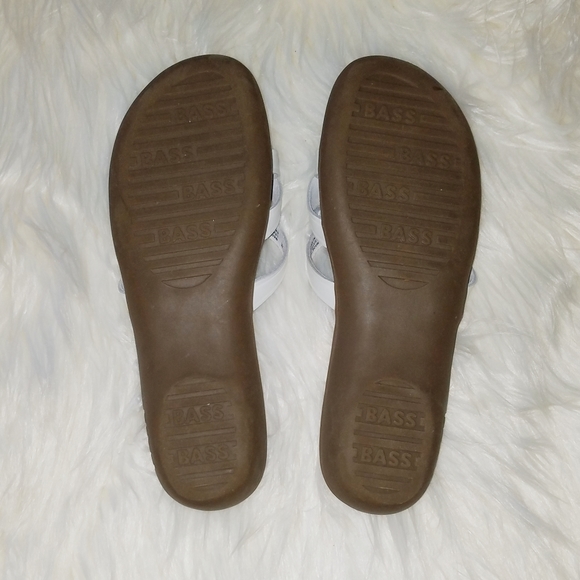 Bass Sunjuns white leather strappy 7.5 M - Picture 7 of 8